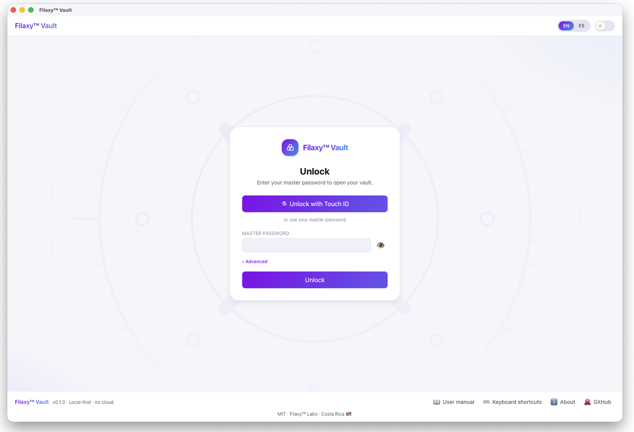 Filaxy Vault screenshot