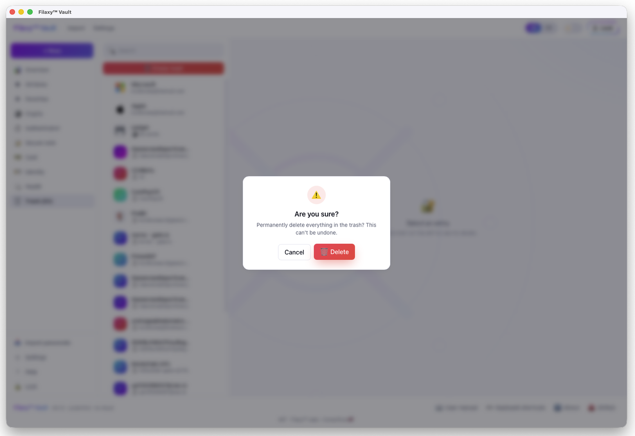 Filaxy Vault screenshot
